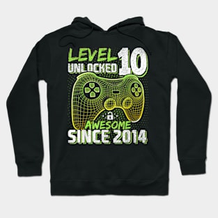 10th Birthday Gamer 10 Year Old Bday Boy Ten Son Hoodie